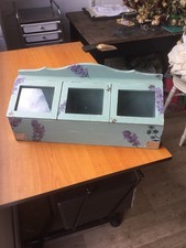 Decoupage Wooden Tea Caddy/