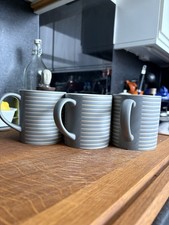 Denby Mugs 3-Pack Blue Striped