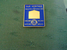 ROLLS ROYCE RADIATOR GRILLE + MASCOT ENAMEL PIN BADGE - LIONS INTERNATIONAL LOGO