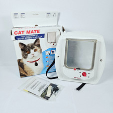 Cat Mate Electromagnetic Lockable Cat Flap - White Cat Flap Door Magnetic Unused
