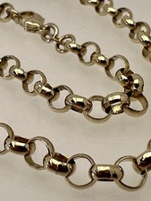 9ct Gold Belcher Chain Necklace Strong  18"Long Parrot Clasp 16.9g Over 1/2 oz