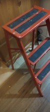 #Vintage Red Folding Metal Step Stool# DIY# home # Workshop# for sale #
