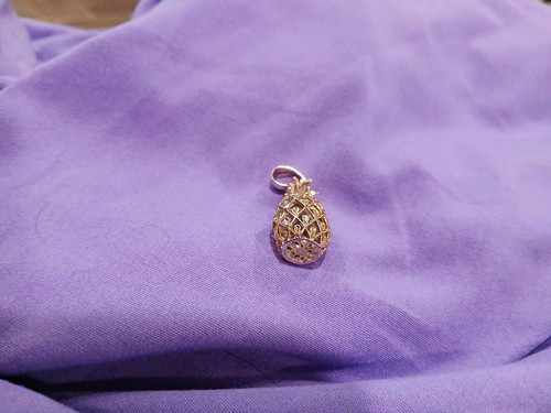 Pineapple pendant charm - pendant, w/