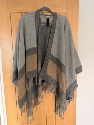 Ladies tassel poncho - poncho, cape