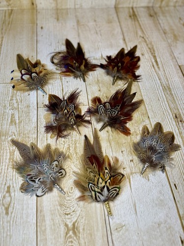 Feather hat pins - feather,