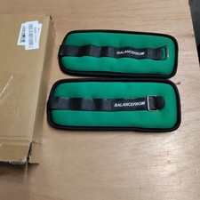 2 x Balancefrom Ankle Wrist Arm Leg Weights 1.5lbs Fully Adjustable Green