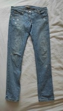 Low Waisted Denim Jeans with Silver Stars decoration Girls size 8 - 10 