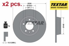 X2 PCS REAR BRAKE DISC SET LEFT AND RIGHT 92195803 TEXTAR I