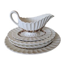 4pc Lot Vintage Copeland Spode Madeira S3187 Serving  Dishes And Gravy Boat 