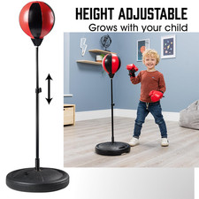 Kids Free Standing Boxing Punch Bag Speed Ball Gloves Children Junior Boxing Set