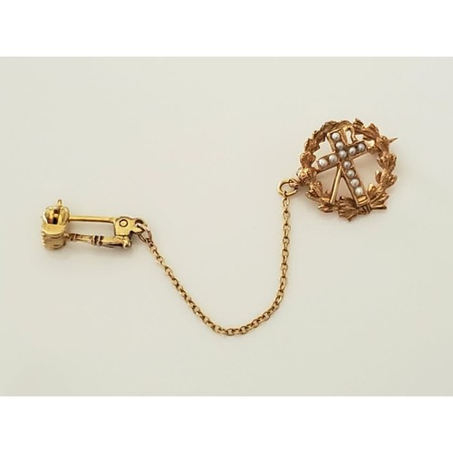 14k gold vintage masonic tie - vintage,