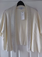 BNWT BEAUTIFUL JOANNA HOPE SZ 24 26 CREAM CARDIGAN JACKET  DIAMANTE TRIM NEW