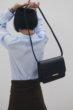 ZARA Black Shoulder Bag Gold