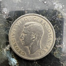 1948 Rare Two Shillings Coin GEORGIVS VI D : G : BR : OMN : REX