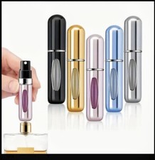 Pack of 5 xRefillable Perfume/Aftershave Sprays Atomisers Travel Handbag Pocket 