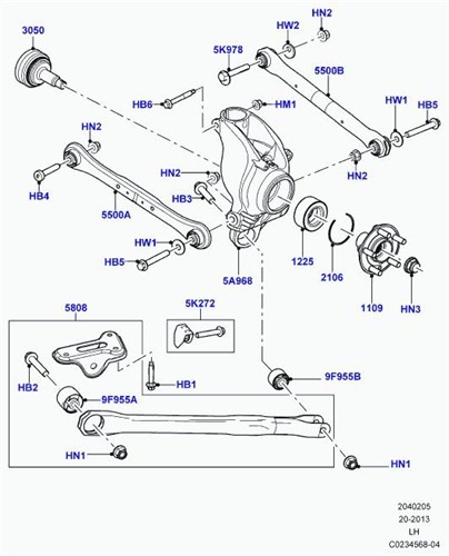 Lr024482 rear knuckle land - lr024482,