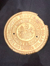 "Titanic" Brass Safe Plate Perry & Sons original but damaged hence 10p to start