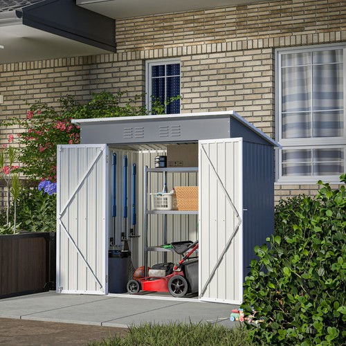 6x4ft outdoor metal storage - 6x4ft,