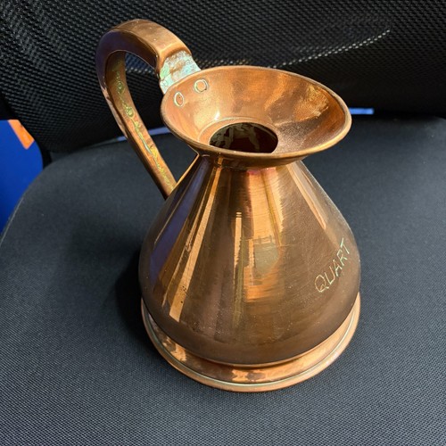 Vintage copper measure jug - copper,