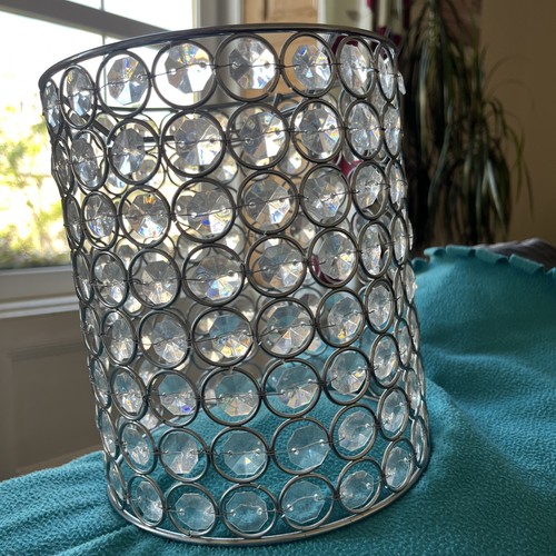 Clear chrome effect beaded - clear,