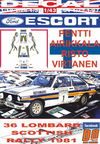 Decal ford escort - decal,