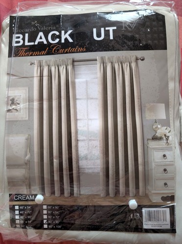 Cream blackout curtains - cream, 90"