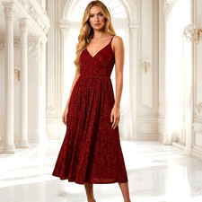 £95 OASIS SIZE 6 RED LUREX