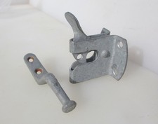 Vintage Galvanised Steel Gate Latch Lock Lever Old Barn Catch Keep Door
