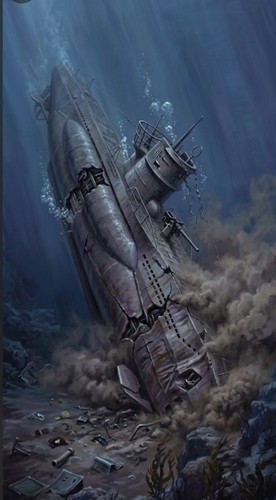 Ww2 german boat plummeting - u-boat,