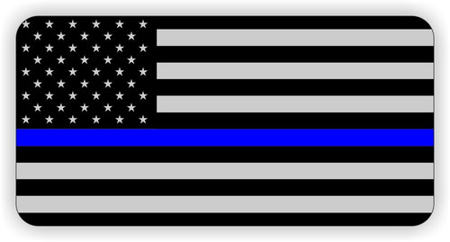 Police american flag sticker - flag,