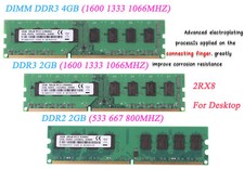 Lot 2GB 4GB DDR2 DDR3 RAM 667
