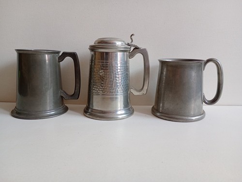 Vintage pewter tankards for - pewter,