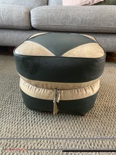 Vintage Hanley Leather Pouffe