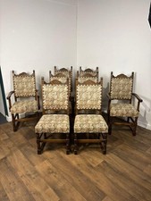 Set of Eight Oak Priory Style