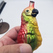 Blown Glass Parrot Christmas