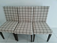 cream striped good quality comfy dining chairs, only £28 for one chair  