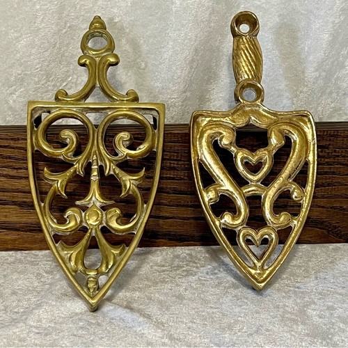 Vintage brass trivets - vintage, 8