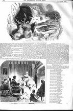Original Old Antique Print 1843 Deer Stalking Highlands Scotland Hunting 19th