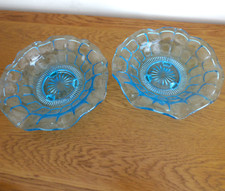 Pair Davidsons Pressed Glass
