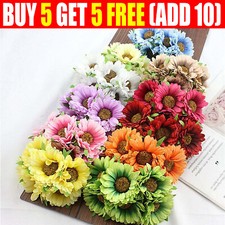 6 heads Artificial Silk Gerbera Daisy Fake Flowers Bouquet Garden Home Decor NEW