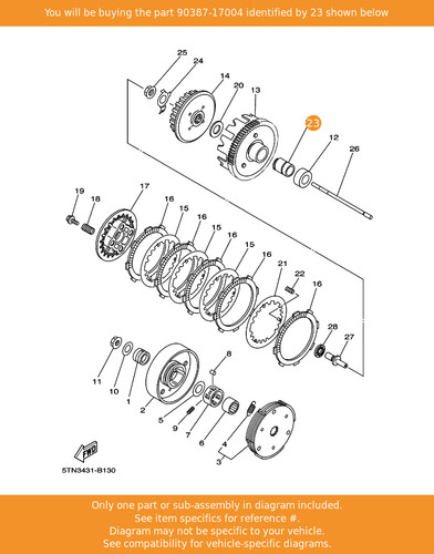 Yamaha collar 90387 - yamaha, oem