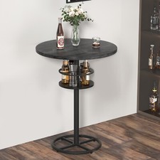 Round Bar Table with Wine