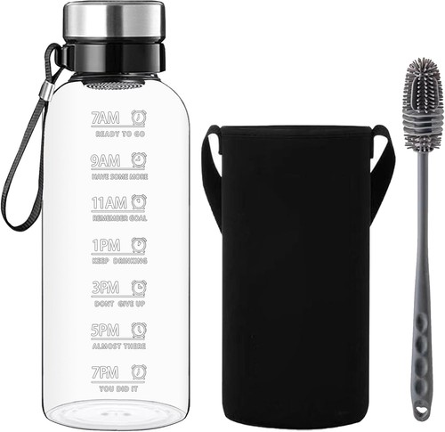 Glass water bottle - glass,