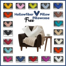 V Pillow With FREE V Pillowcase Polycotton Cover Orthopedic Neck & Back Support