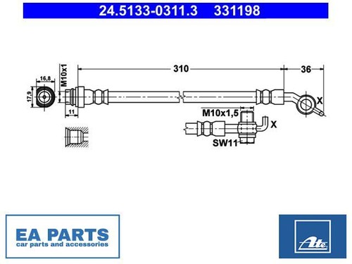 Brake hose for ford galaxy - hose,