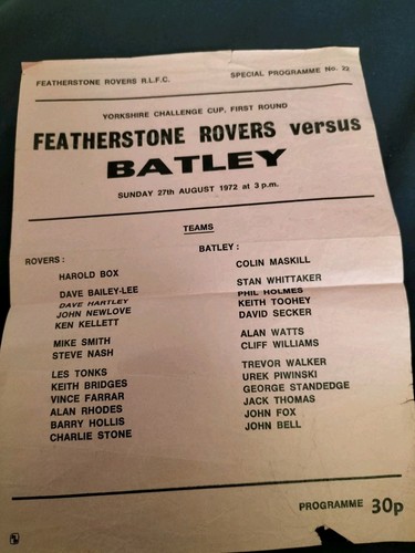 Featherstone rovers batley - featherstone,
