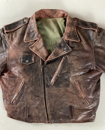 Vintage leather biker jacket - vintage,