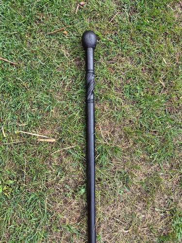 Antique wooden ebony walking - antique,
