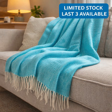 Soft turquoise throw blanket - soft,