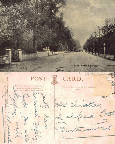 Vintage postcard bath road - vintage,